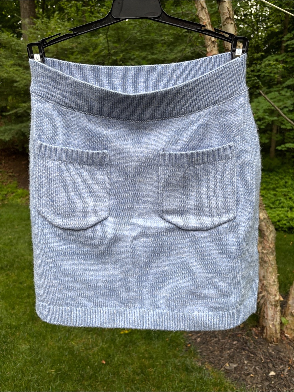 We the Free from Free people Light Blue Knit Pocket Skirt - Women